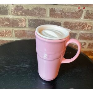 Longaberger Horizons of Hope Tumbler with Lid Breast Cancer Awareness Ribbon